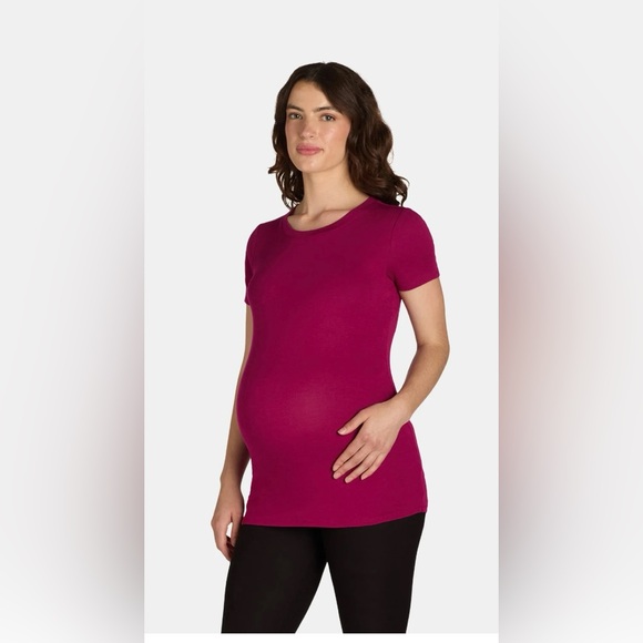 Time and Tru Tops - 🔴 3/$12 Time and Tru Women’s Non-Shirred Magenta Maternity Top! NWT! Size Small
